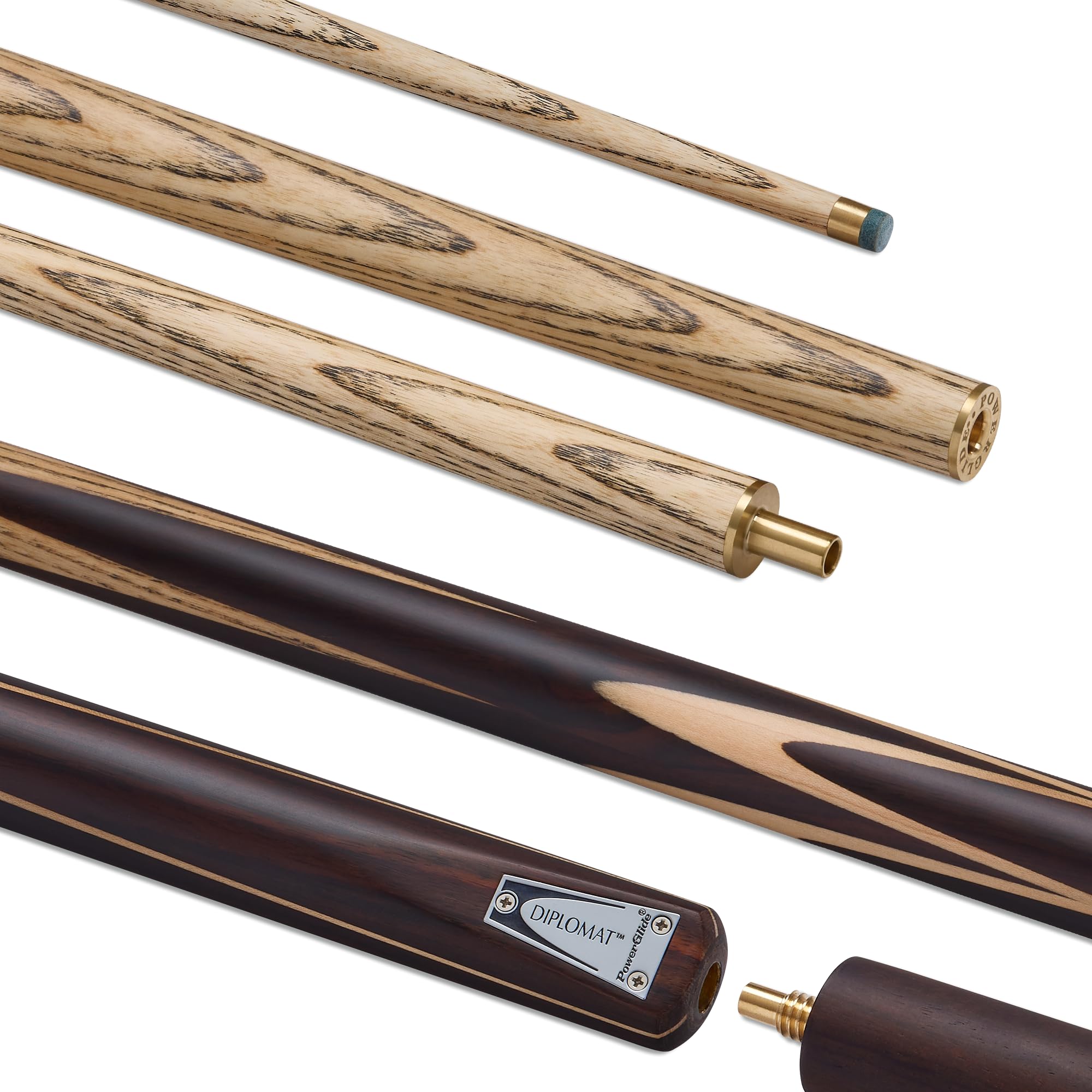 Powerglide Diplomat 2 Piece 57In Snooker Cue (9.5Mm Tip) Grain 18Oz