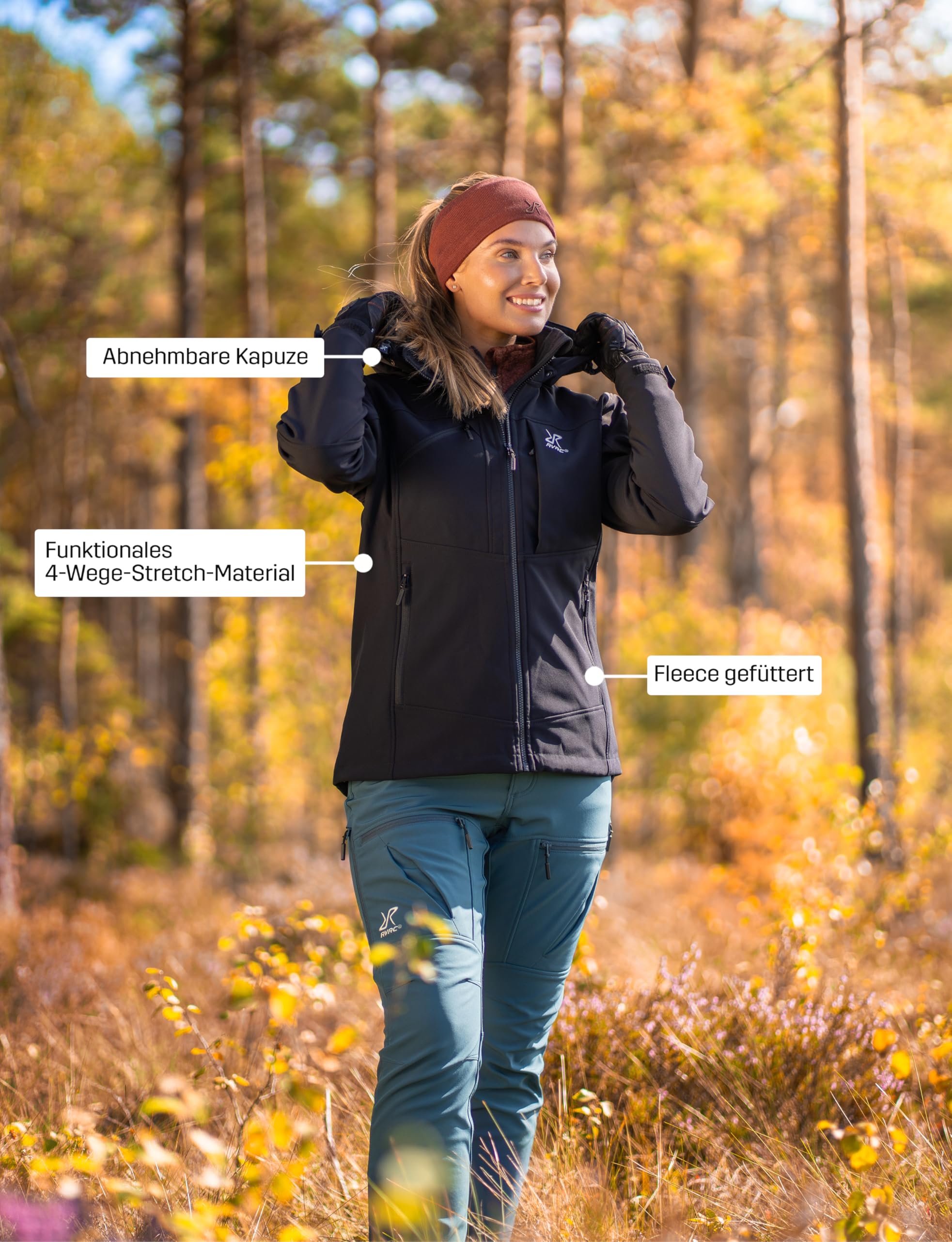 RevolutionRace Hiball Softshell Jacket für Damen, Outdoor Jacke für Wandern