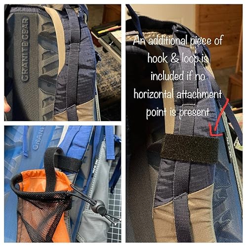 Miniatura 8 de Handmade Shock Chord Drawstring Water Bottle Holder for Backpack Strap (1 Liter, Lime Green)