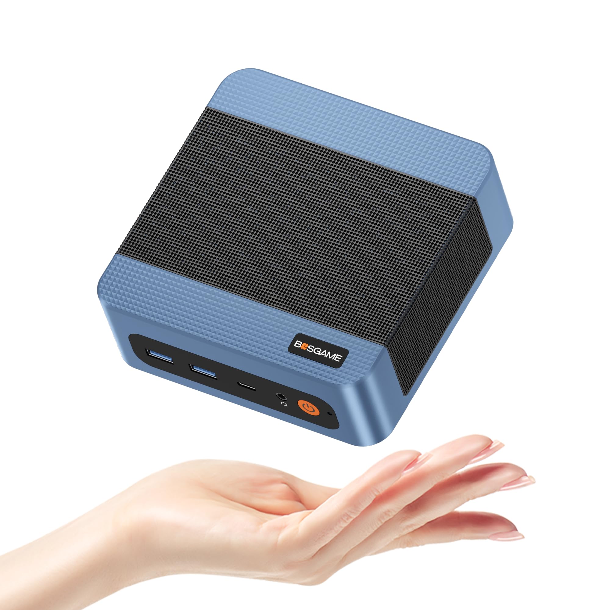 BOSGAME E5 Mini PC Windows 11 Pro, AMD Ryzen 3 5300U (fino a 3.8GHz), 8GB DDR4 256GB SSD, Mini PC Ryzen con Triple 4K Display, Dual 2.5G LAN, WiFi 5/BT 5.0, Mini PC per Ufficio e Casa