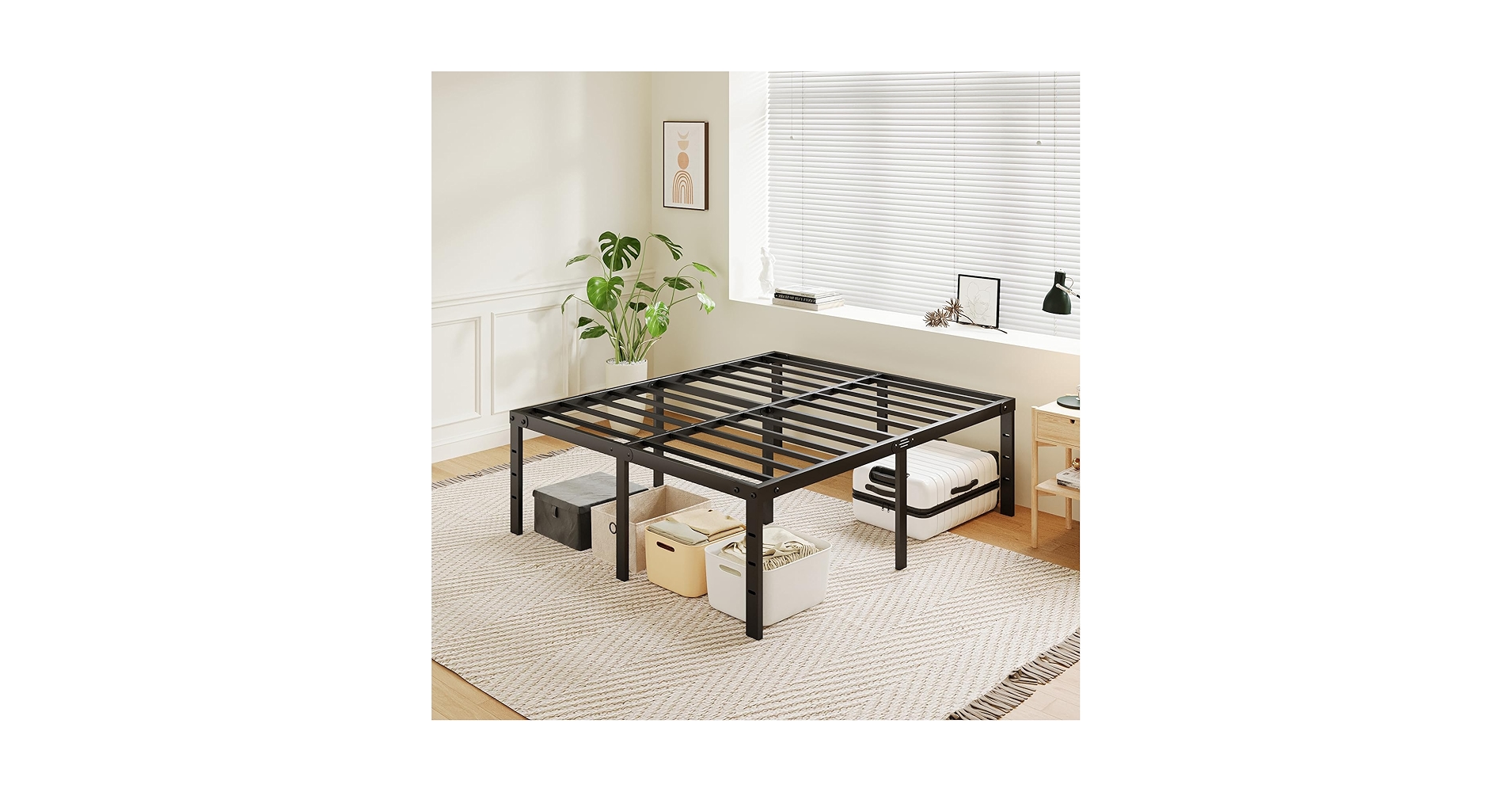 Amazon.com: AGXI 20 Inch Tall Full Size Bed Frame with Large