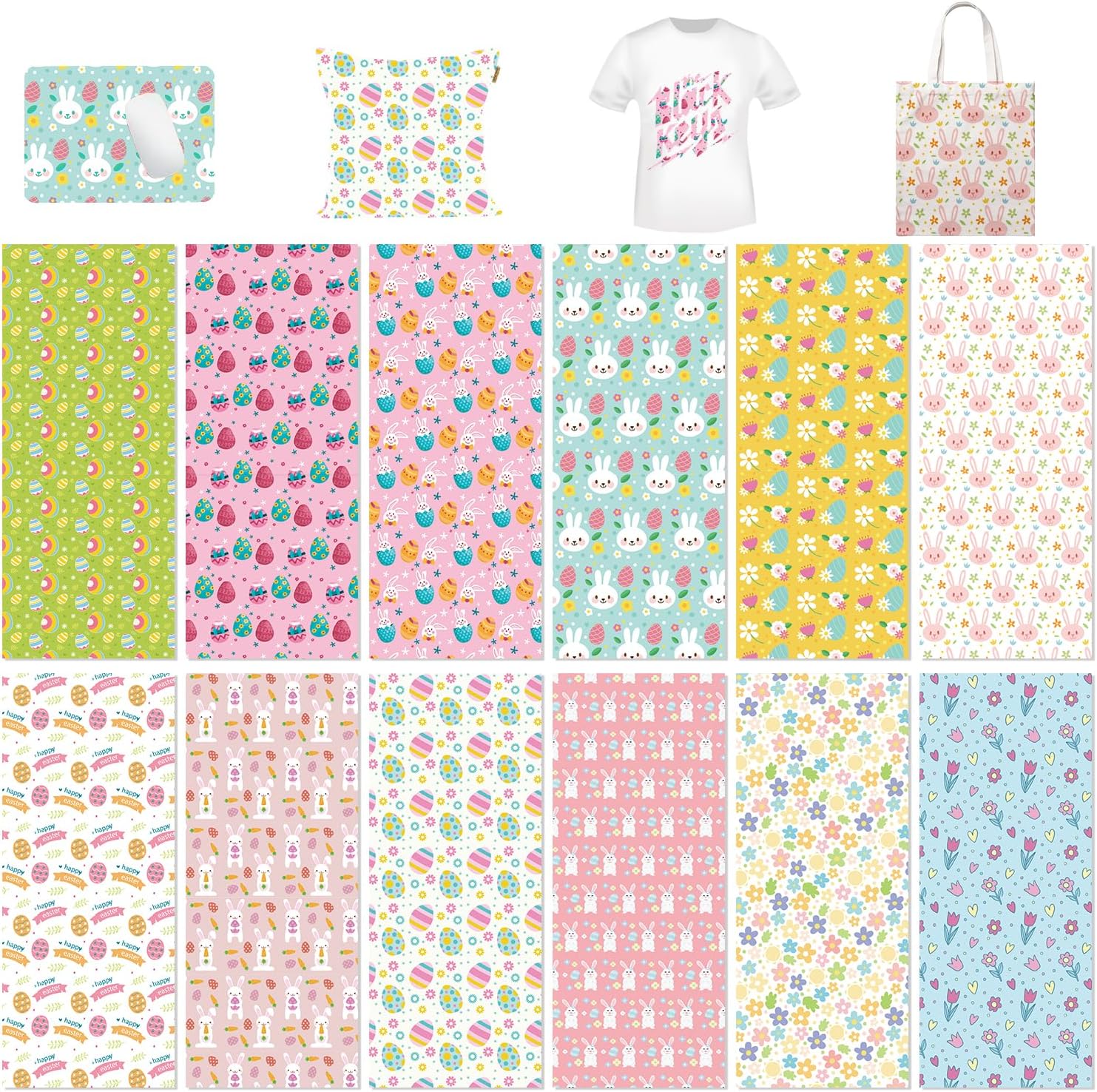 Transfer Ink Sheets for Heat Press Machine, Solid Color Transfer Paper Sublimation for Cricut Mug Press, 24pcs, 4.5"x12" Glitter Pre-Inked Sublimation Paper for T-Shirts Cup Coasters Mug