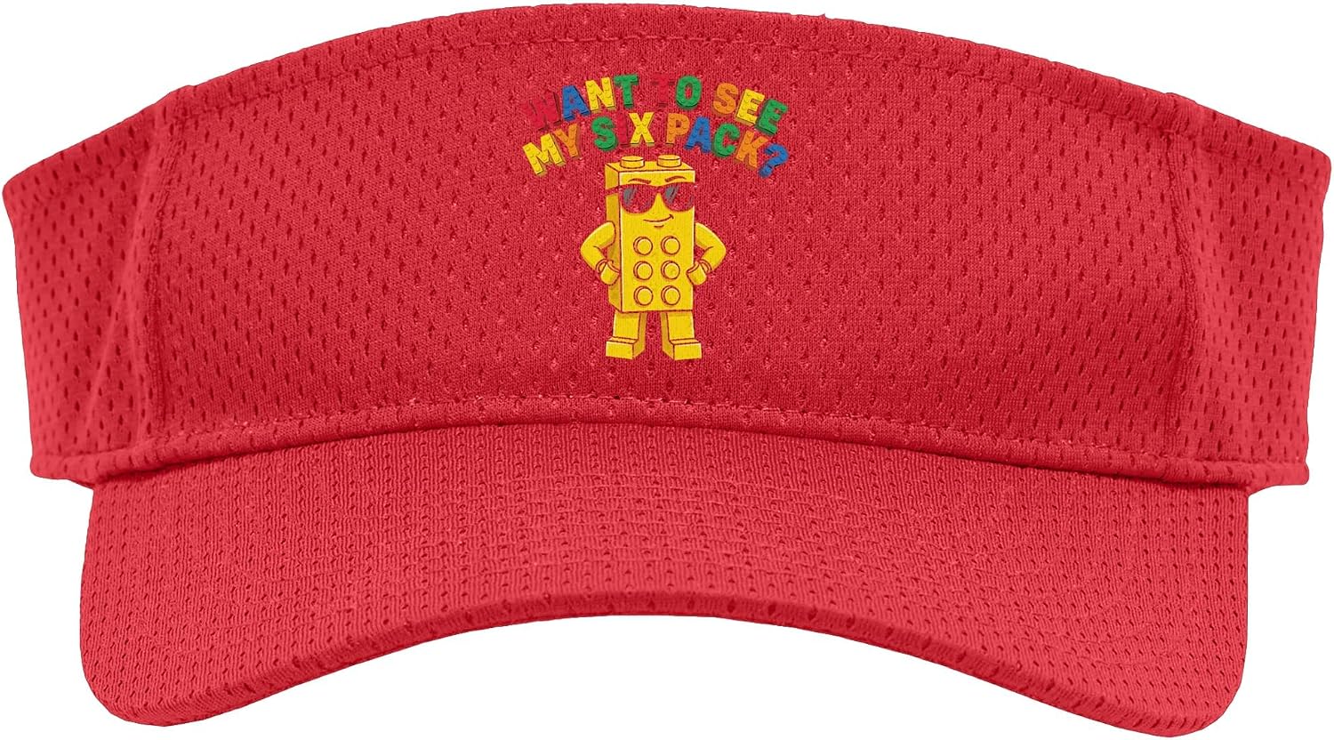 Want to See My Six Pack Tshirt Bricks Lover Master Builder Sport Sun Visor