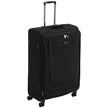 AmazonBasics Expandable Softside Spinner Luggage Suitcase With TSA Lock And Wheels – 29 Inch, Black