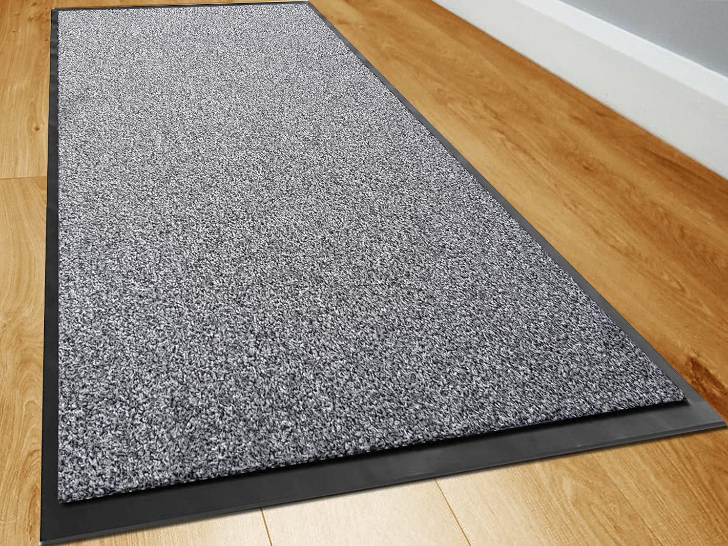 TrendMakers Dirt Stopper Carpet Runner 50cm x 80cm GREY MIX Rugs Barrier Mat Doormat Non-Slip Rubber Back For Home Hallway Office Kitchen Entrance Door Mats || POLYESTER PILE