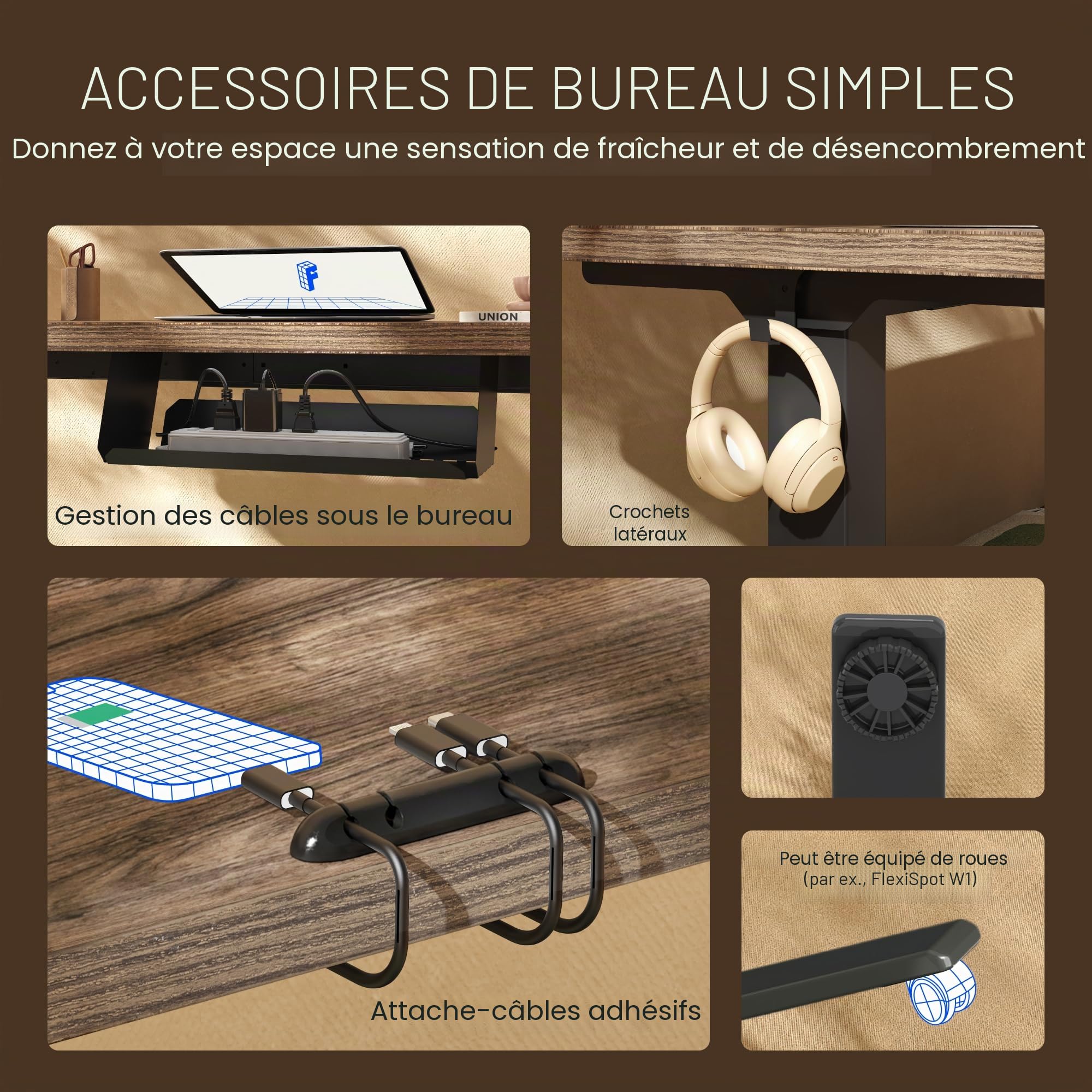FlexiSpot Bureau Assis Debout Électrique à 2 Moteurs Charge 100kg, Bureau Réglable en Hauteur en Acier avec Panneau Smart à Fonctions Mémoires, Système Anti-collision, Cadre en Noir