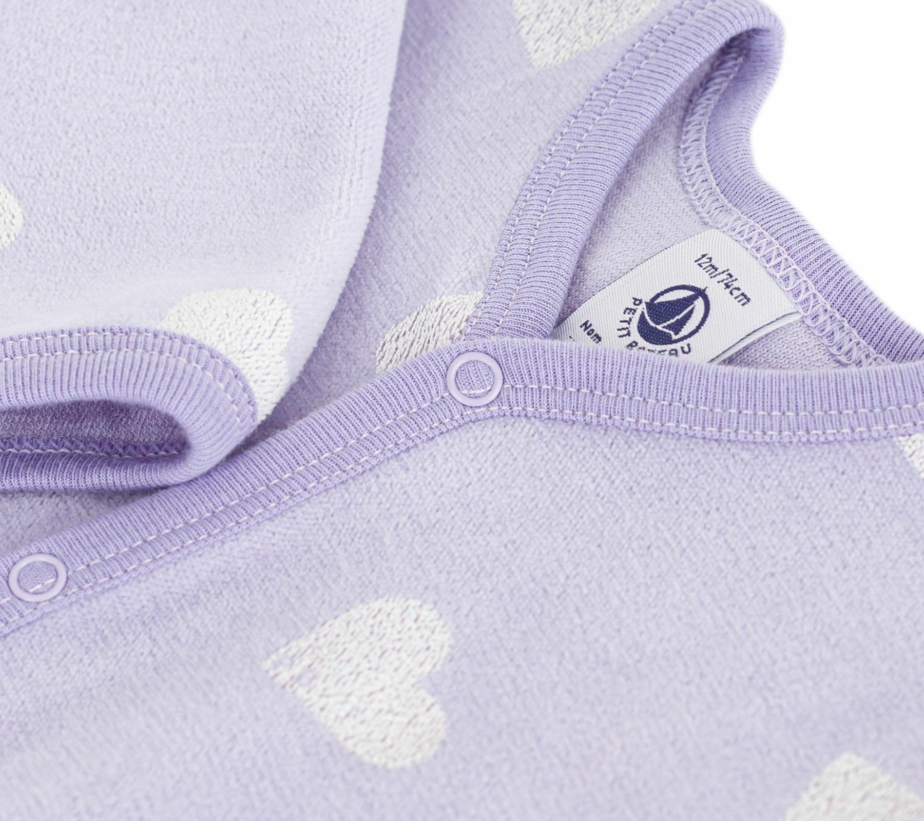 Petit Bateau Pyjama Bébé En Velours Imprimé Cœurs A0dwu01 Ropa Noche Bebé-Niñas (Pack de 1)