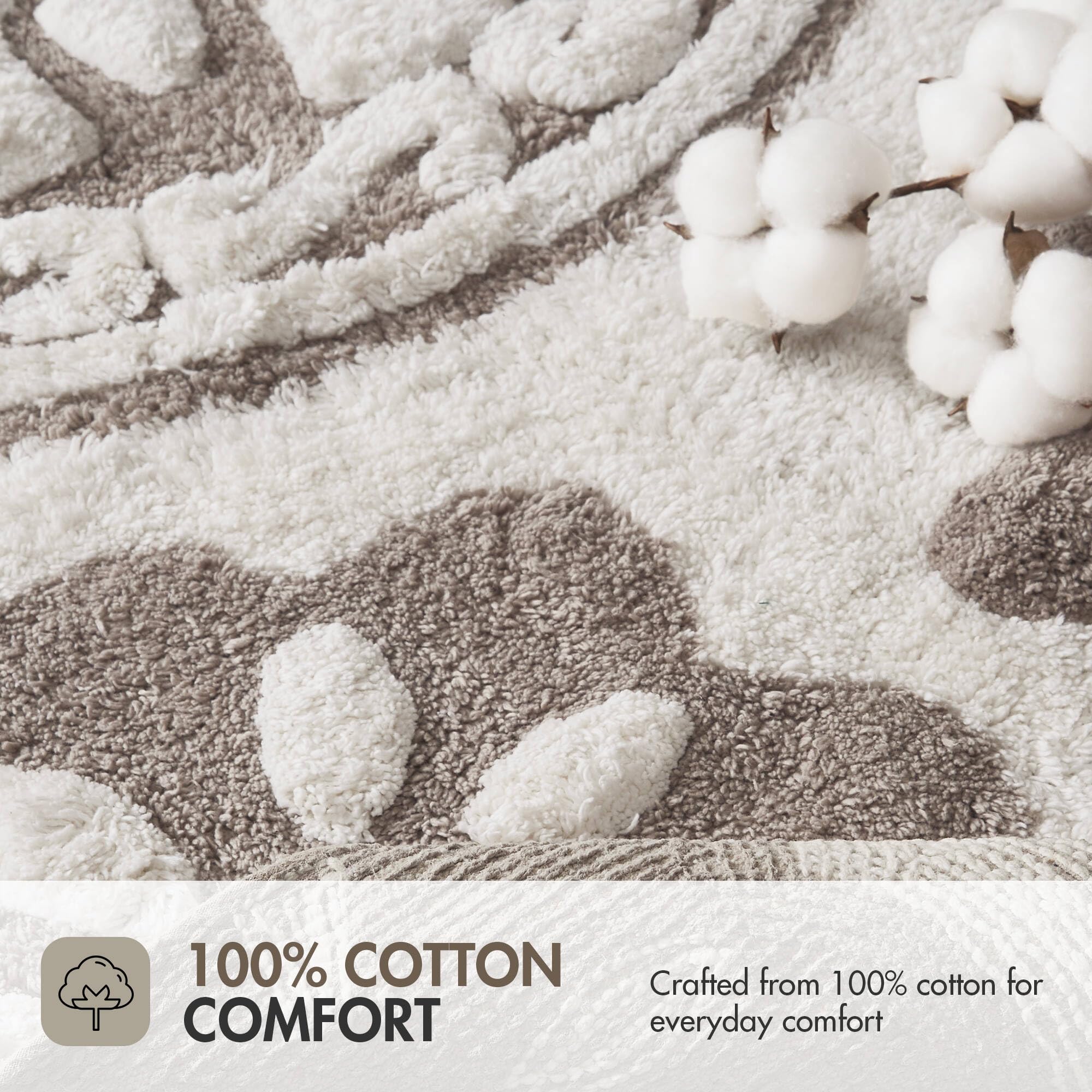How to Choose a Bathroom Rug: A Buyer Guide (2026) 1 MADISONPARK Madison Park Casablanca 100% Cotton Tufted Bathroom Rugs Luxurious P - product photo
