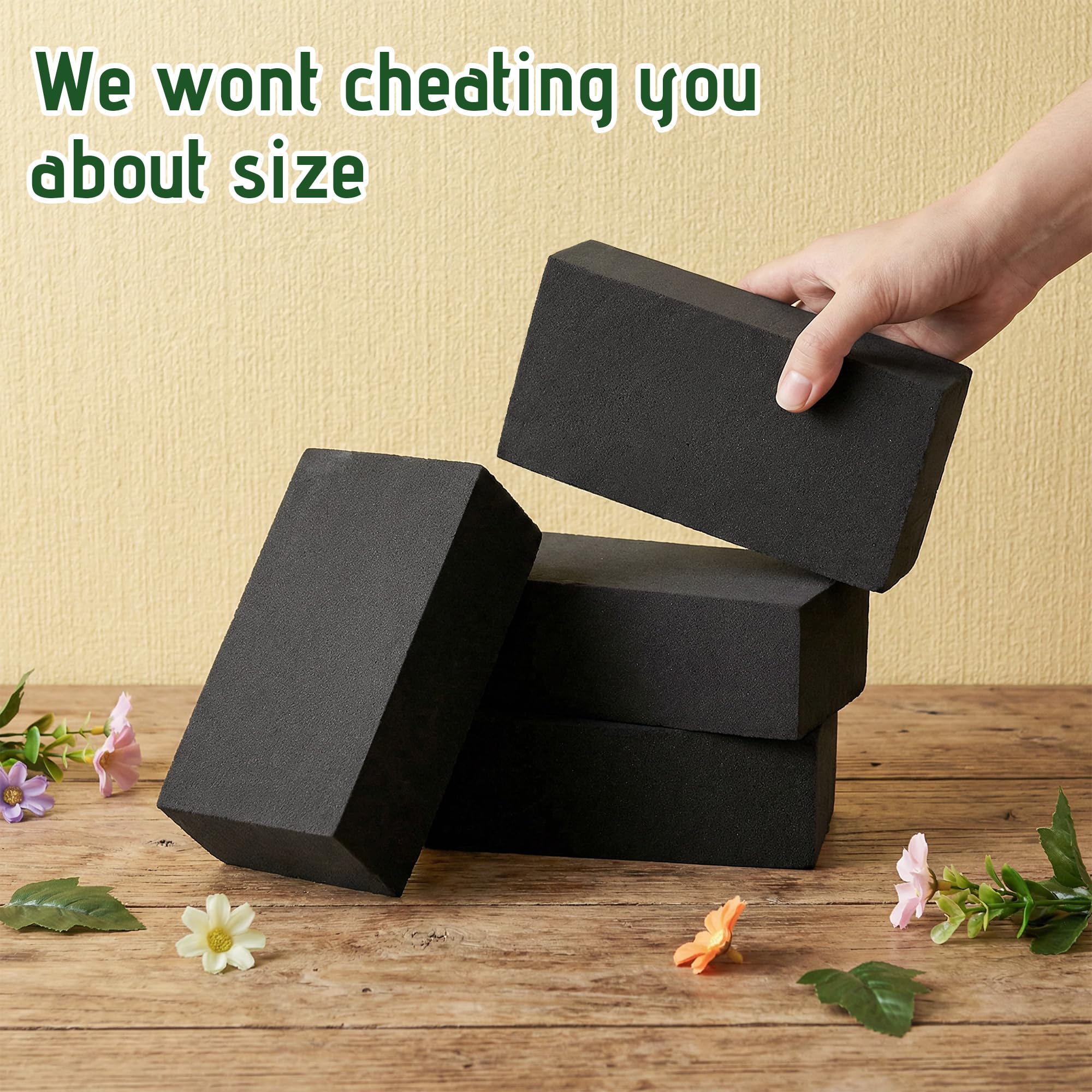 Black Floral Foam Blocks - For Dried & Artificial Flowers -3 Black Floral Foam Blocks - For Dried & Artificial Flowers -3