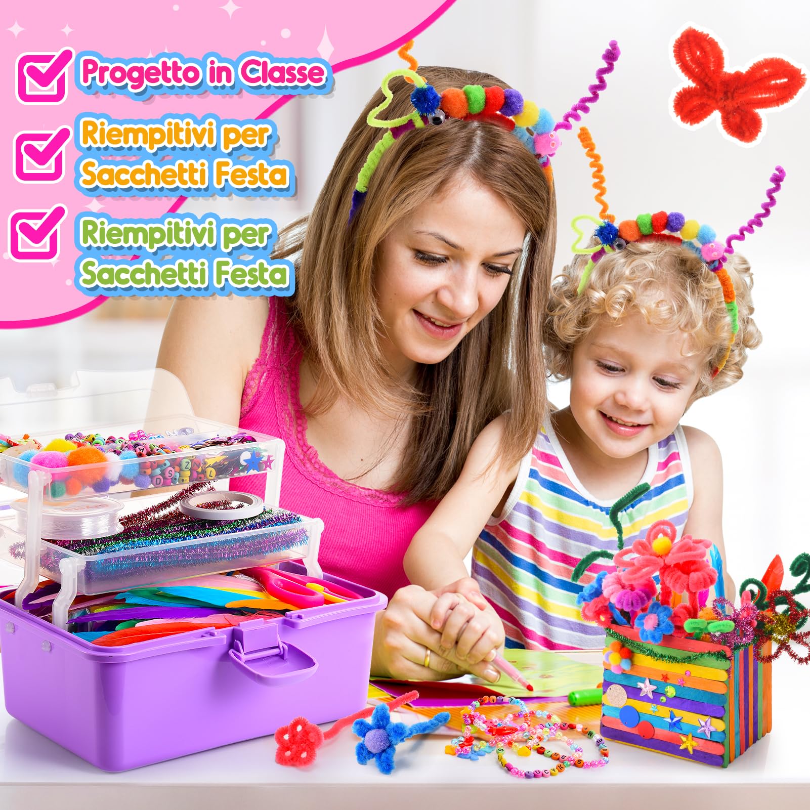 Regali Bambini 3-12 Anni，1127+ Pezzi Giocattoli Ragazza 4-9 Anni Giochi per Bambine Regali per Feste Bambini Giocattoli Divertenti per Bambini Regali di Natale 3-9 Anni