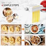 ANTREE Pasta Maker Attachment for KitchenAid Stand Mixers with Pasta Drying Rack & Cleaning Brush, 3-1 Set Includes Pasta Sheet Roller, Spaghetti Cutter, Fettuccine Cutter