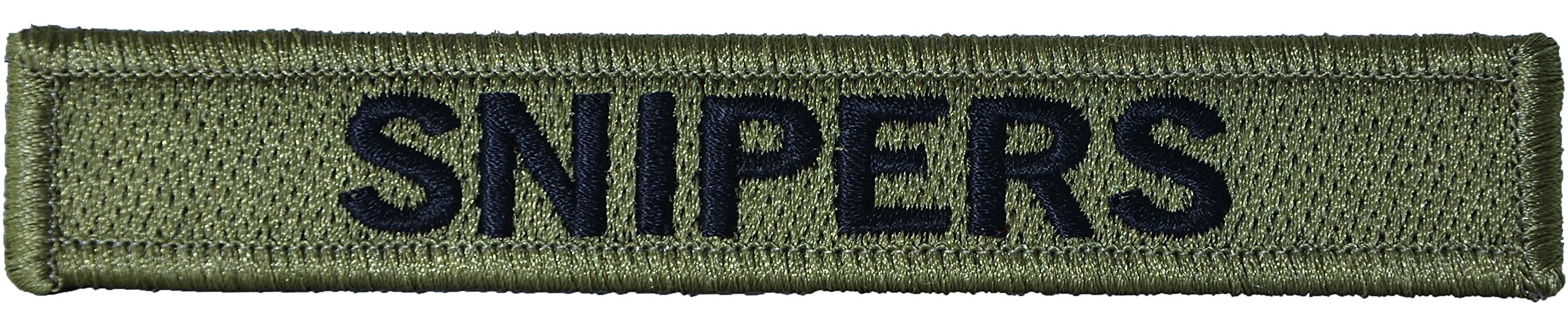 Snipers, Size 0.8x5 inch Military Patch/Morale Patch - Multiple Colors - Green (RR-MORA-SNPR-GREN)
