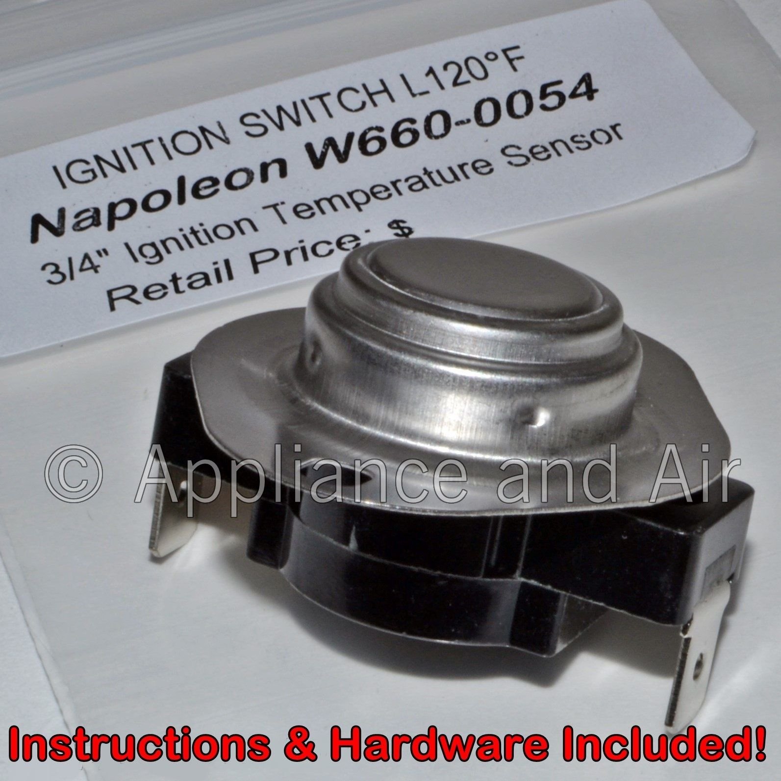W660-0054 Napoleon Pellet Stove 120ºF Ignition Switch NPS40 NPI40 +  Instructions ITEM_STOR#applianceandair GHDTA9732363952 : Amazon.ca: Home
