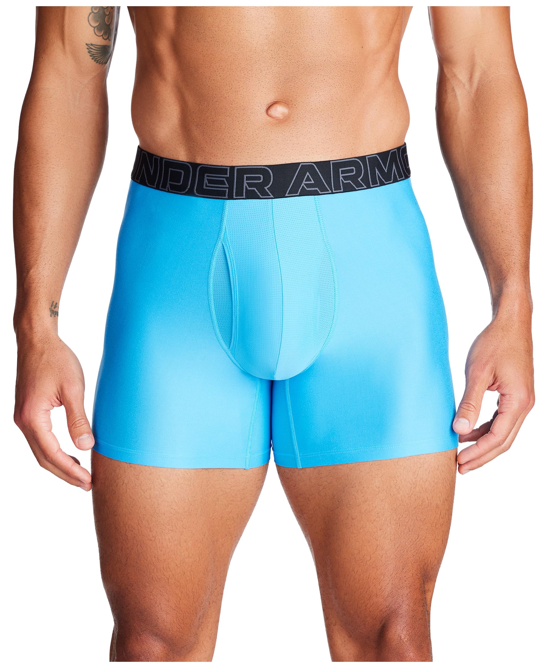 Under Armour Men's 1-Pack Performance Tech Boxerjock Brief, 6" Inseam, All-Day Comfort & Ultra-Soft Boxer, Viral Blue Solid, 4XL