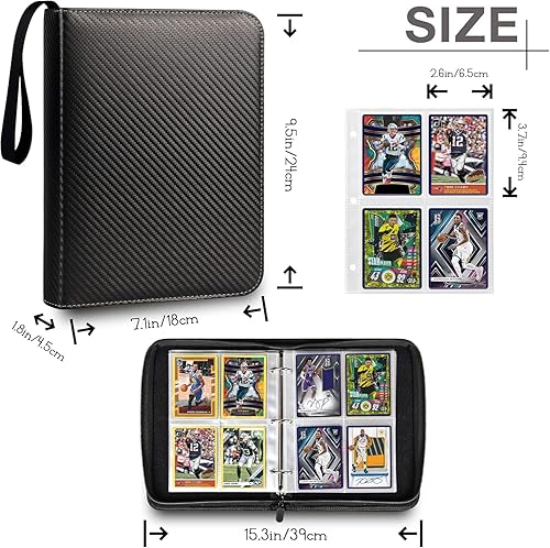 Vista 8 de Carpeta TONESPAC de 900 tarjetas de 9 bolsillos compatible con tarjetas de fútbol, tarjetas deportivas, para tarjetas intercambiables, funda