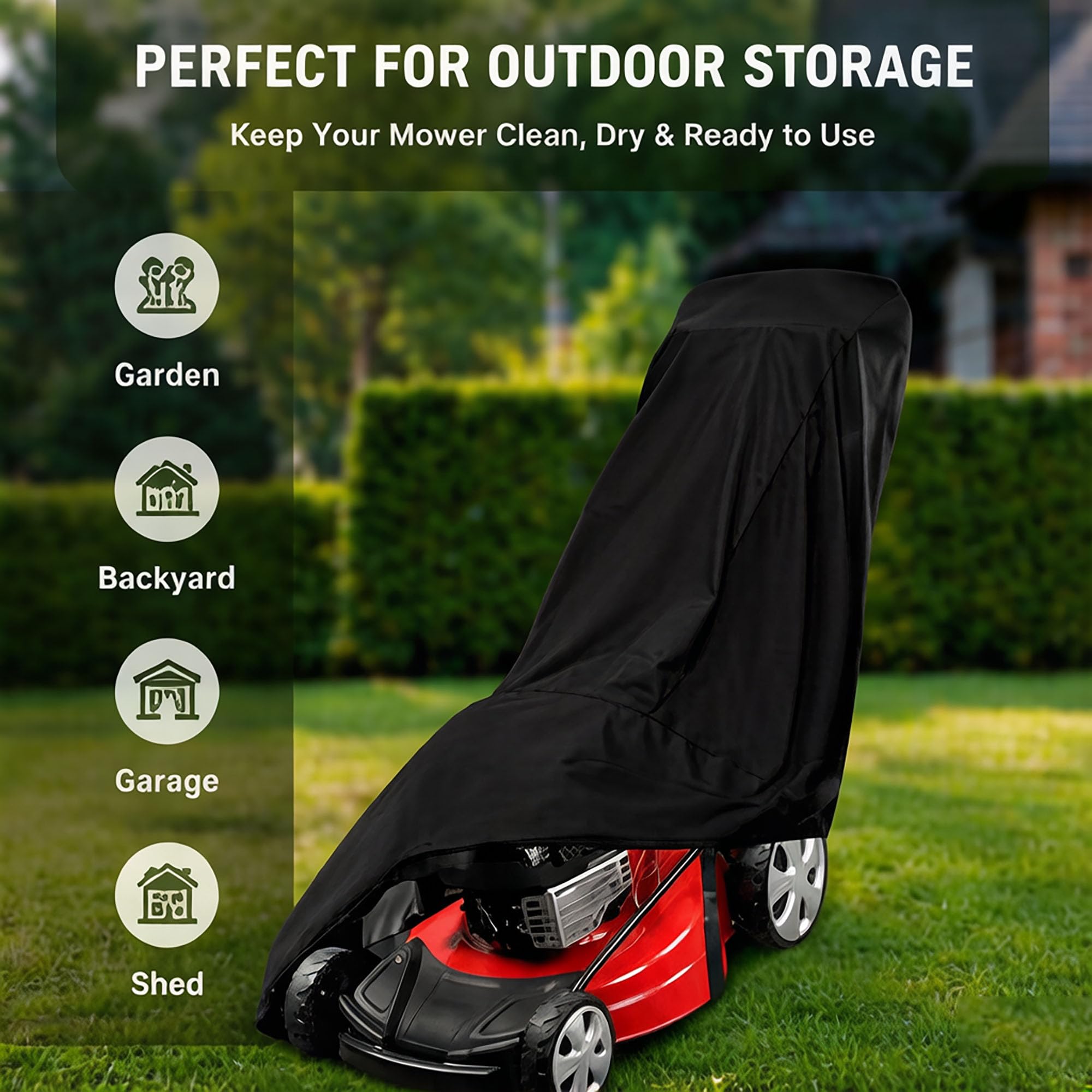 Funda para Cortacésped Impermeable para Gardol GLM-SP 46 2019-2026 Cubierta Protectora Resistente a los Rayos UV al Polvo Intemperie Cortacésped de Jardín Uso Exterior