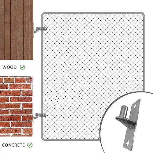 Miniatura 4 de 2 bisagras de puerta trasera plana para montaje en pared, acero inoxidable 304 para exteriores, bisagras de puerta de enlace de madera resistente