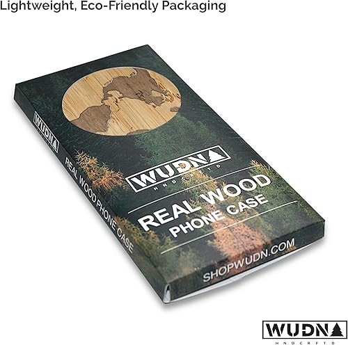 Miniatura 4 de WUDN Funda de madera para teléfono, serie de geografía de madera real, (mapa del mundo bambú océano) compatible con iPhone 11 Pro Max