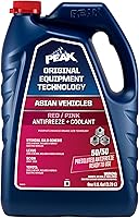 PEAK OET Extended Life Red/Pink 50/50 Prediluted Antifreeze Coolant for Toyota Lexus Asian Vehicles - 1 Gallon