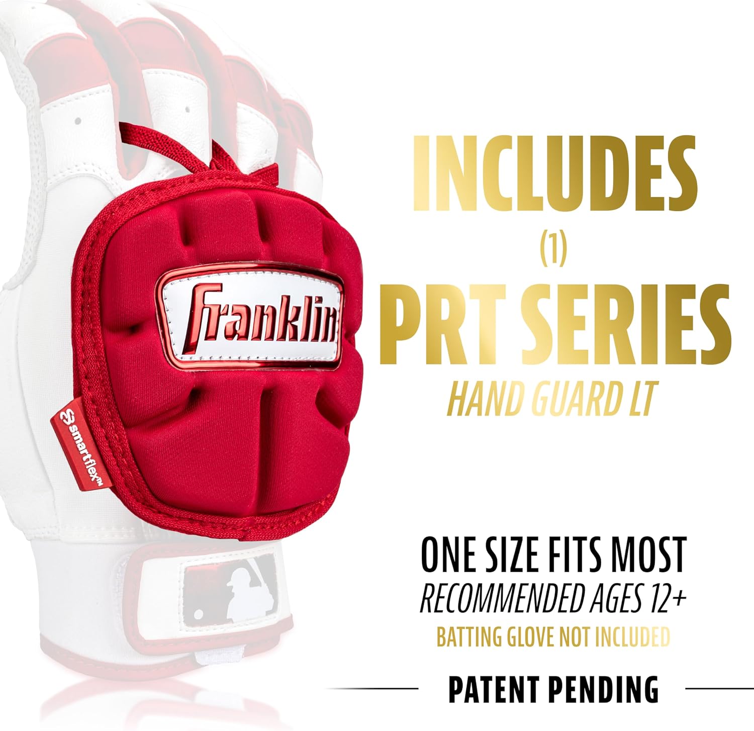 Franklin Sports Baseball Hand Guard - PRT LT Series Adult - Batting Hand Protective Shield for Righty + Lefty Hitters