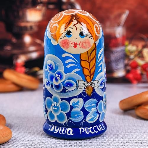 Miniatura 3 de AEVVV Muñecos Matryoshka de recuerdo ruso 3 piezas - Muñecas de anidación de niñas rusas Decoración única - Matriuskas Rusas