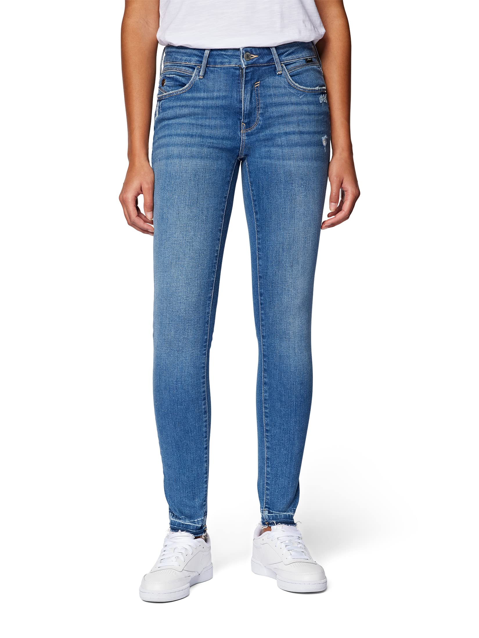 Mavi Women's Adriana Jeans, mid Distressed Glam, 29/30