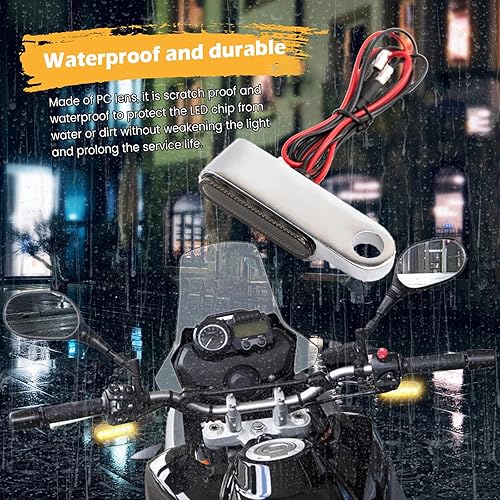 Miniatura 4 de evomosa Mini luz LED de señal de giro para motocicleta, 2 unidades, indicador universal para manillar, luz intermitente, lámpara intermitente con