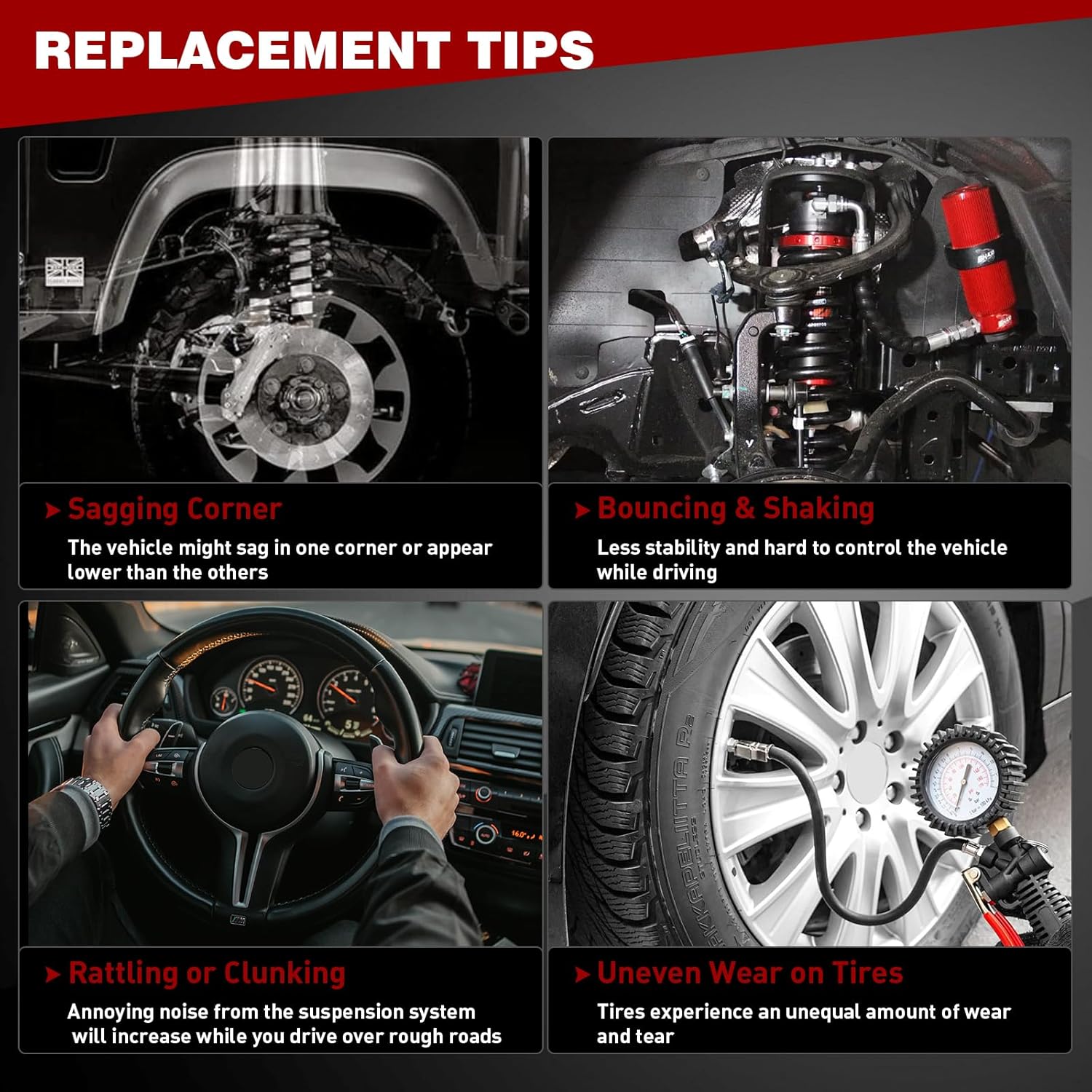 2Pcs Rear Suspension Coil Spring Set Compatible with Chevrolet 2000-2017 Tahoe 2000-2014 Suburban 1500 2007-2013 Avalanche GMC 2000-2017 Yukon Replace# 15115209