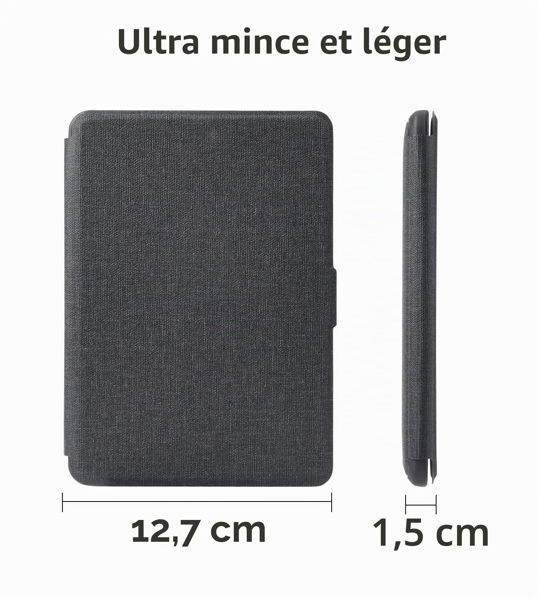 Étui à Rabat magnétique Compatible avec Kindle Paperwhite 2012-2017 (7e/6e/5e génération, numéro de modèle : EY21, DP75SDI) avec dragonne et Fonction Veille/réveil Automatique, Noir