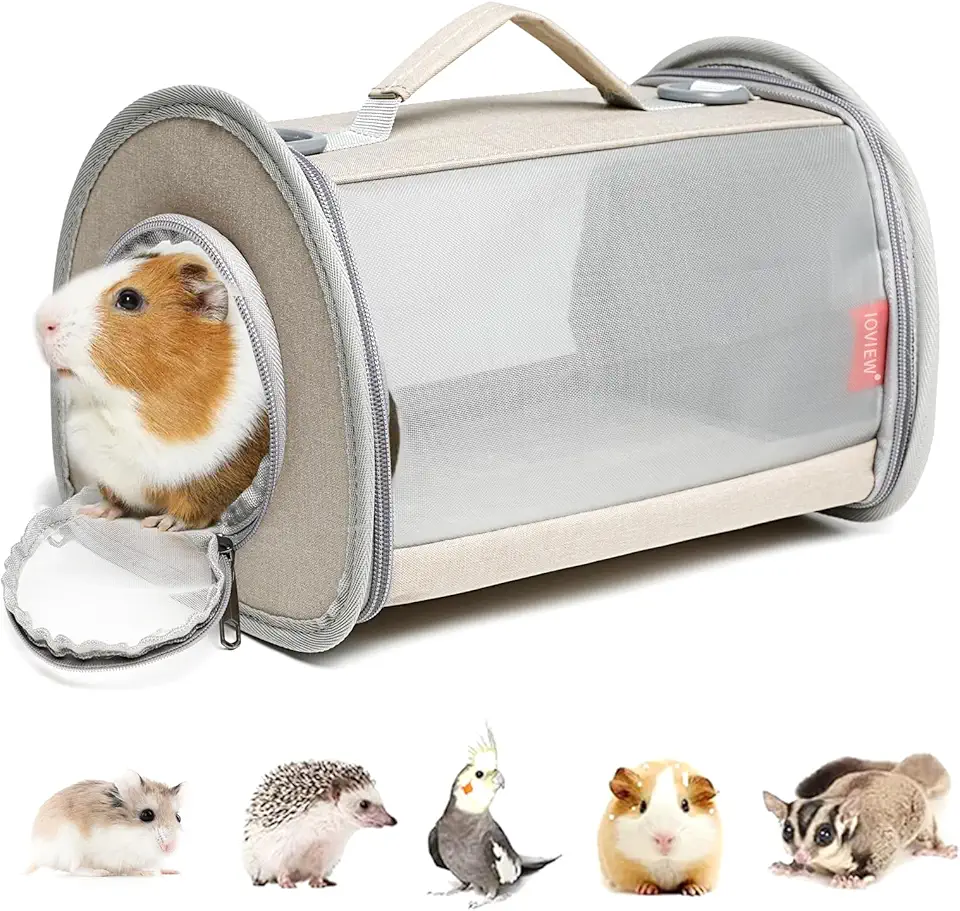 Bolsa de Transporte para Porquinhos da Índia, Bolsa de Viagem para Animais Pequenos, Lagarto, Pássaro, Coelho, Gaiola, Esquilo, Bolsa Respirável, Portátil, Viagem, Hamster, Pequeno, Bolsa Para
