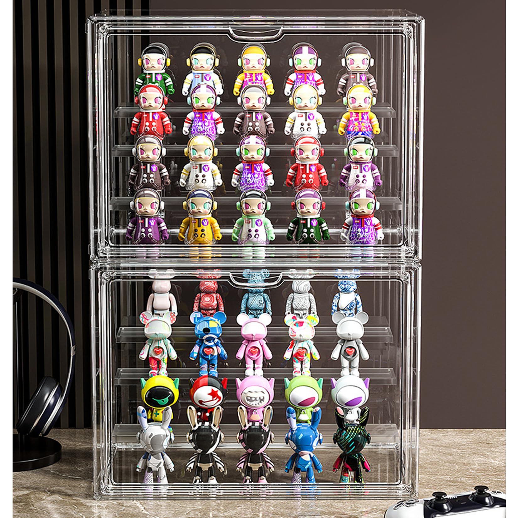 Vitrine Acrylique Transparente 45x33x33 Cm – Boîte De Protection Anti-poussière Pour Figurines Funko Pop, Action Figures Et Objets De Collection