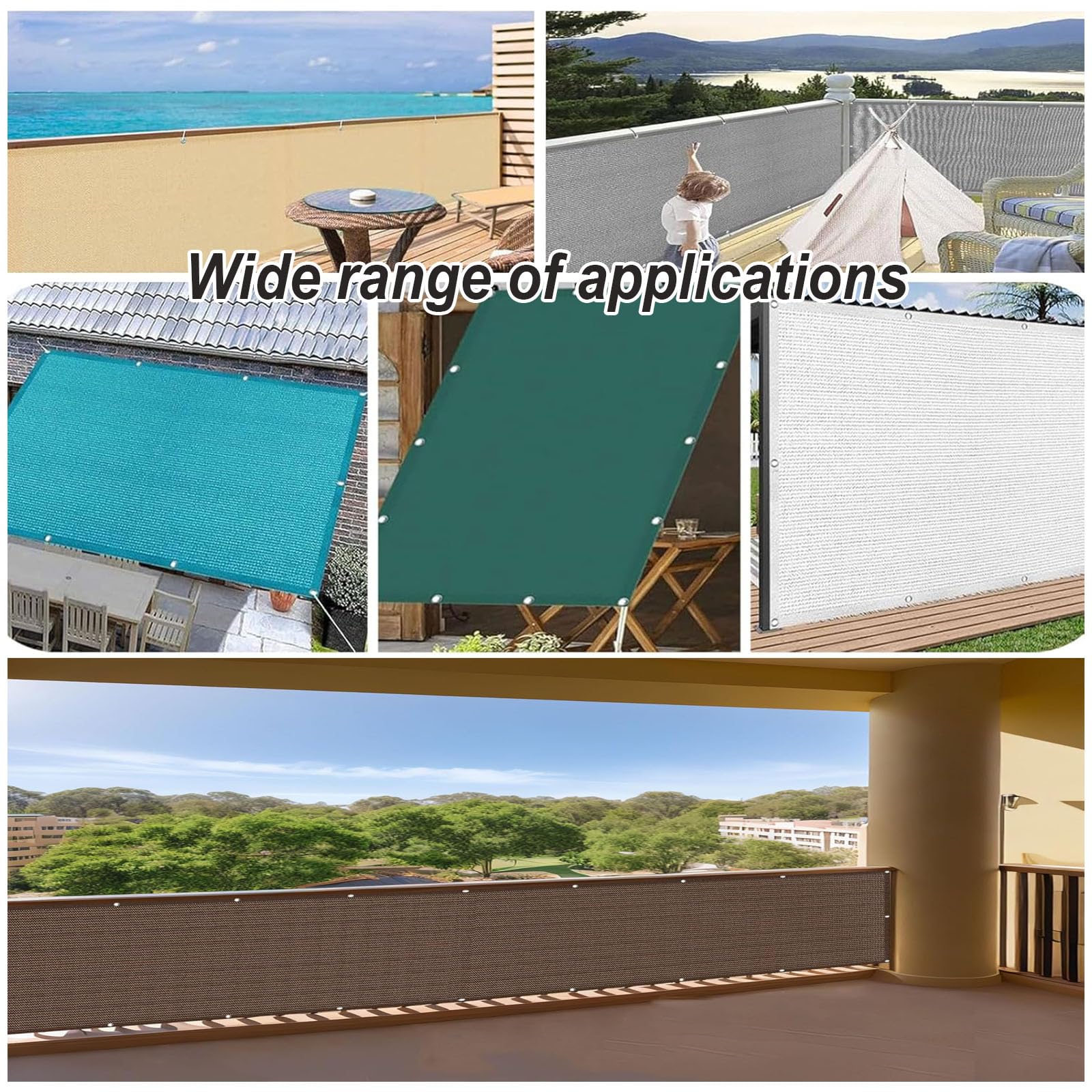 Ogrodzenie Ogrodowe 103 x 200 cm Roleta Przeciwsłoneczna Hdpe, Chroniąca Przed Słońcem I Wiatrem, Oddychająca Ekran Prywatności Na Balkon Do Zadaszenia Balkonu I Tarasu, Szary