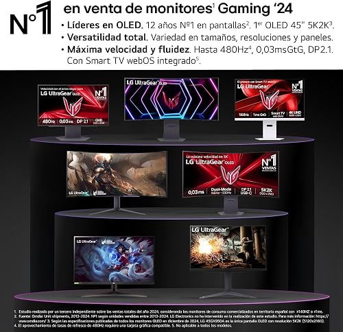 LG UltraGear™ 45GX90SA-B Curved Gaming Screen 45" - OLED Panel WQHD (3440x1440), 0.03ms GtG 240Hz, DisplayHDR™ TrueBlack 400, DCI-P3 98.5% (CIE1976), AMD FreeSync Premium, NVIDIA G-Sync - 2