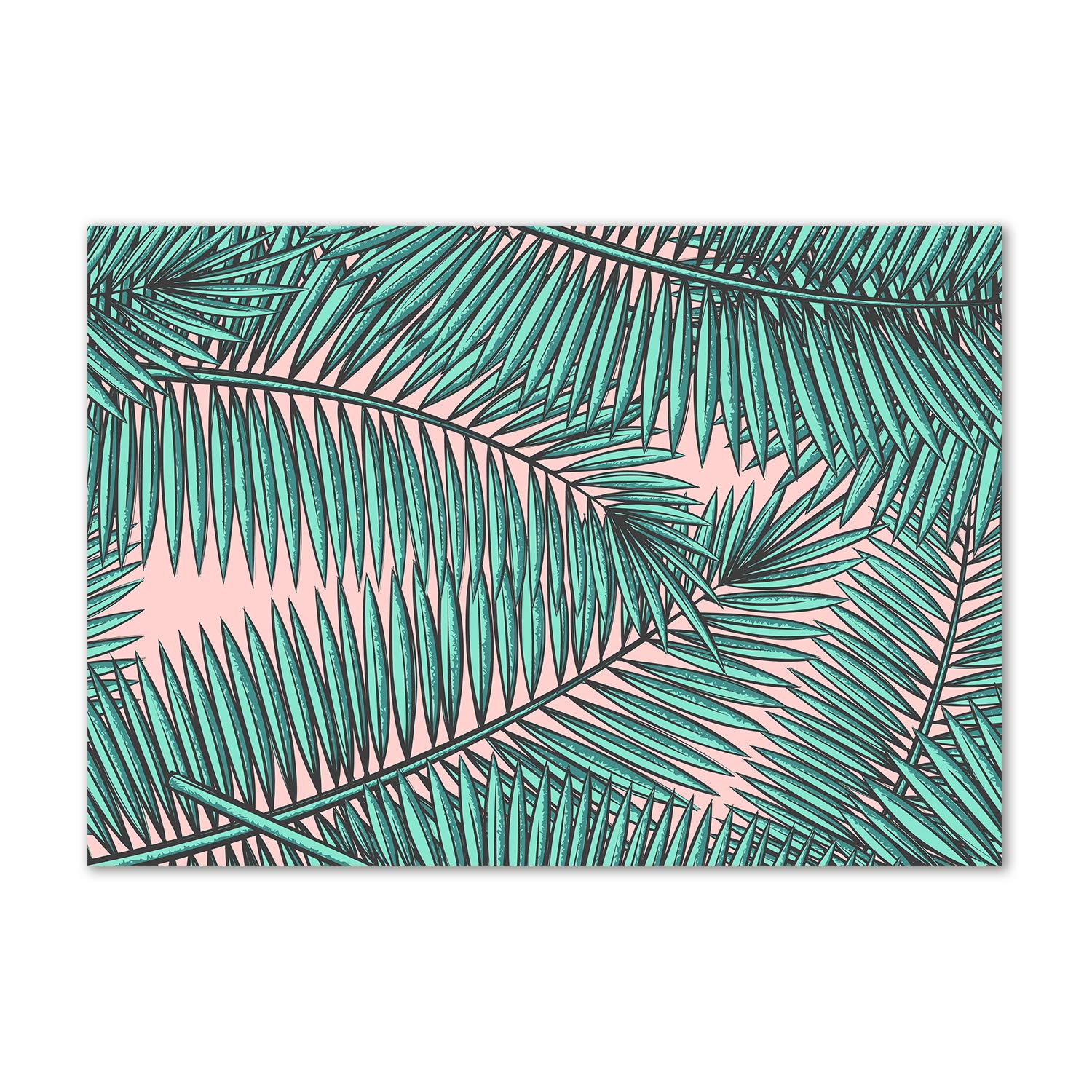 Image acrylique feuilles de palmier Tulup pour créer un salon à l'ambiance tropicale