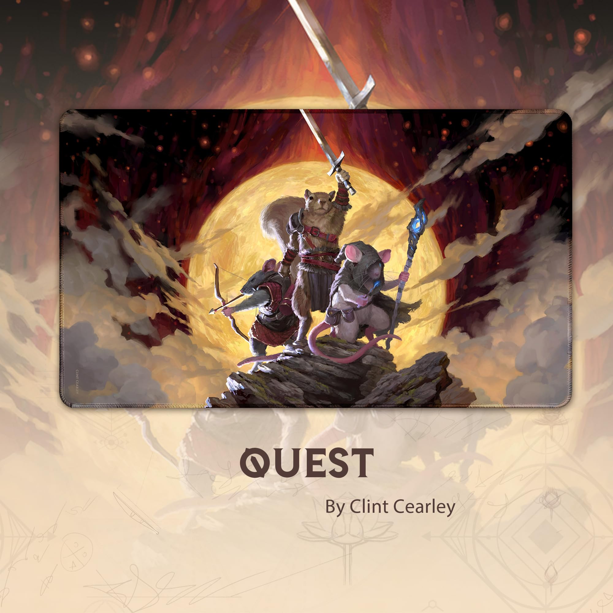 Paramint Oceanic Phoenix (Stitched) - MTG Playmat - Compatible with
