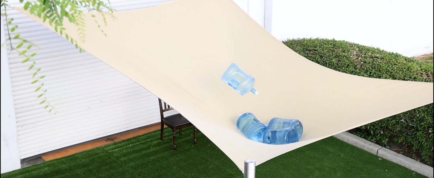 Amazon.com : ColourTree 8' x 8' x 8' Beige Sun Shade Sail Triangle