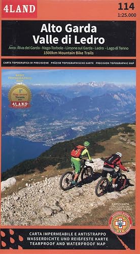 Alto Garda. Valle di Letro. Carta topografica di precisione 1:25.000 n. 114: 1500 KM MOUNTAINBIKE TRAILS