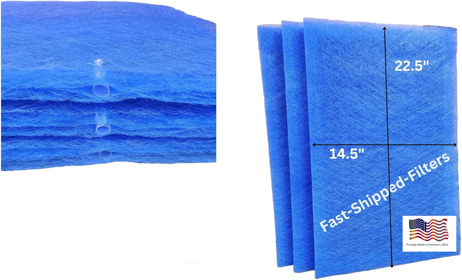 Fast-Shipped-Filters 3 Replacement Filters Designed to Fit with with 16x25 Captura PureFlo P6100 Filters Blue