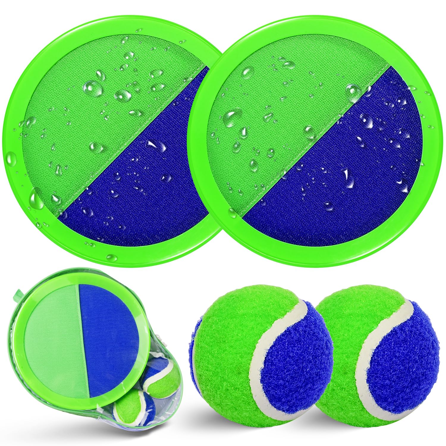 CPSYUB Ball and Catch Game,Toss and Catch Ball Game Set Kids Outdoor Family Activities Toys Beach Pool Backyard Throw Sticky Set Age 3 4 5 6 7 8 9 10 11 12 Years Old Boys Girls Kids Adults