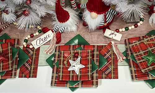 Miniatura 4 de Ideal Home Range IHR - Servilletas de cóctel desechables de 3 capas de papel para fiestas, 5 x 5 pulgadas, cuadros clásicos, 20 unidades