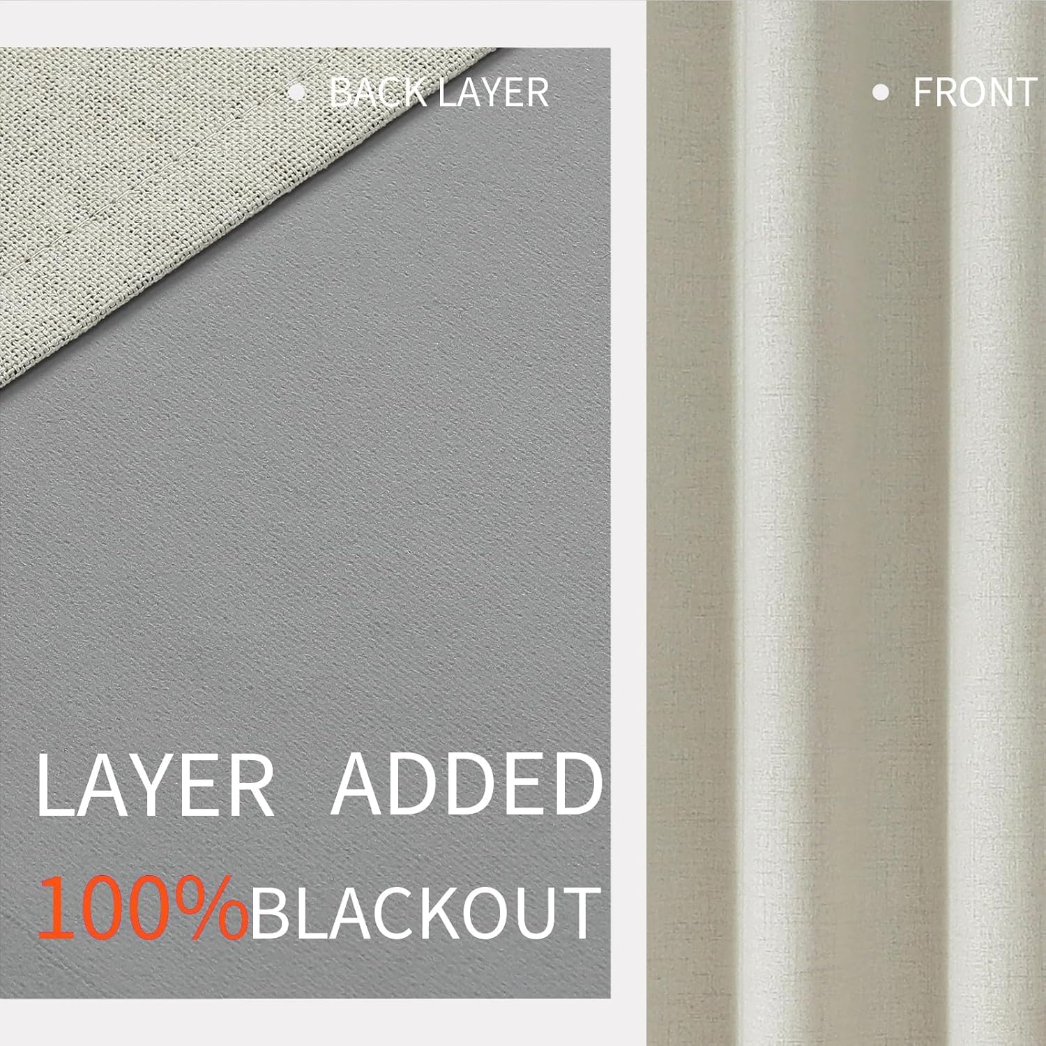 Joydeco Thermal Door Curtain for Winter 52 x 90 Inch Drop 1 Panel - Image 3