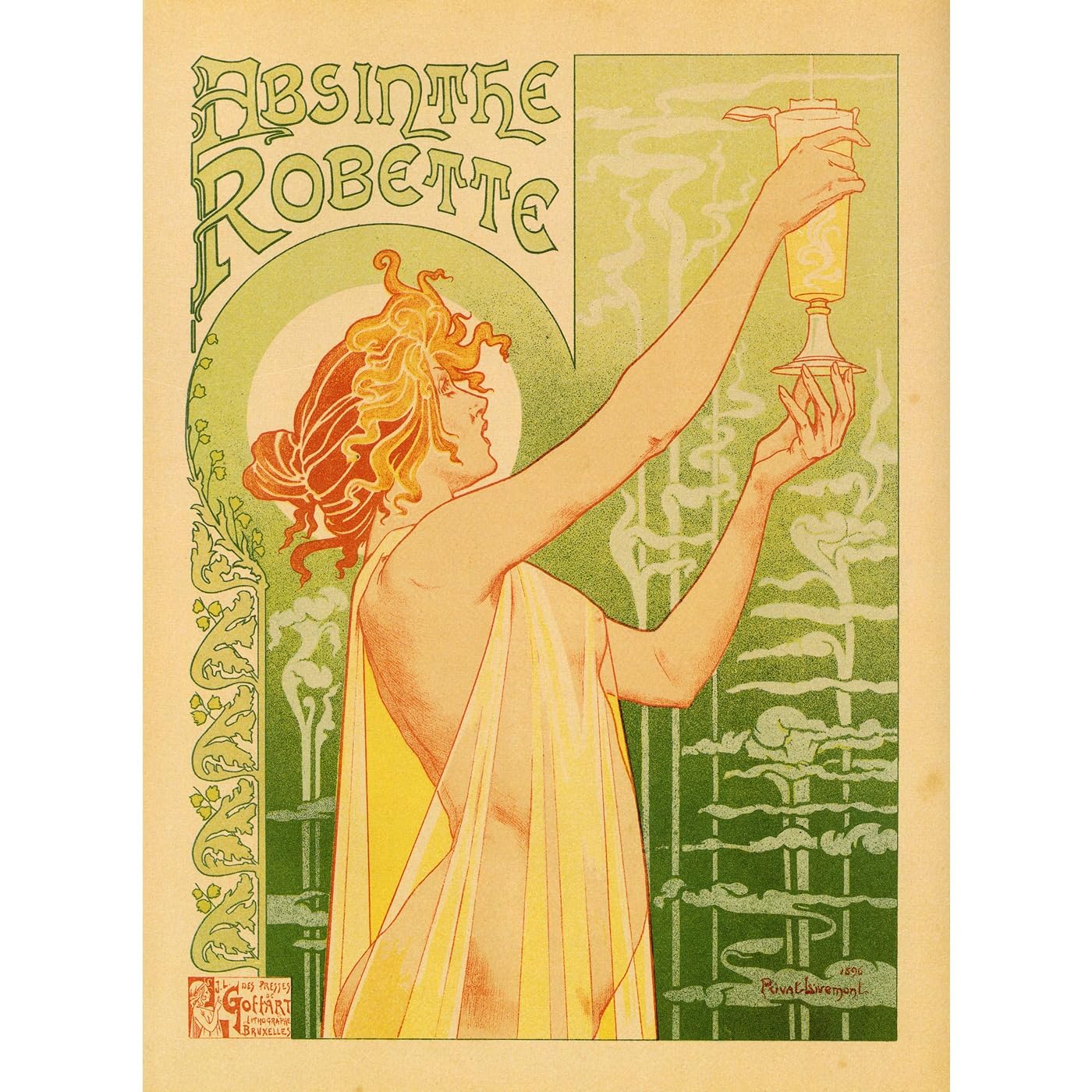 Impression giclée Absinthe grande toile décorative murale 101,6 x 127 cm