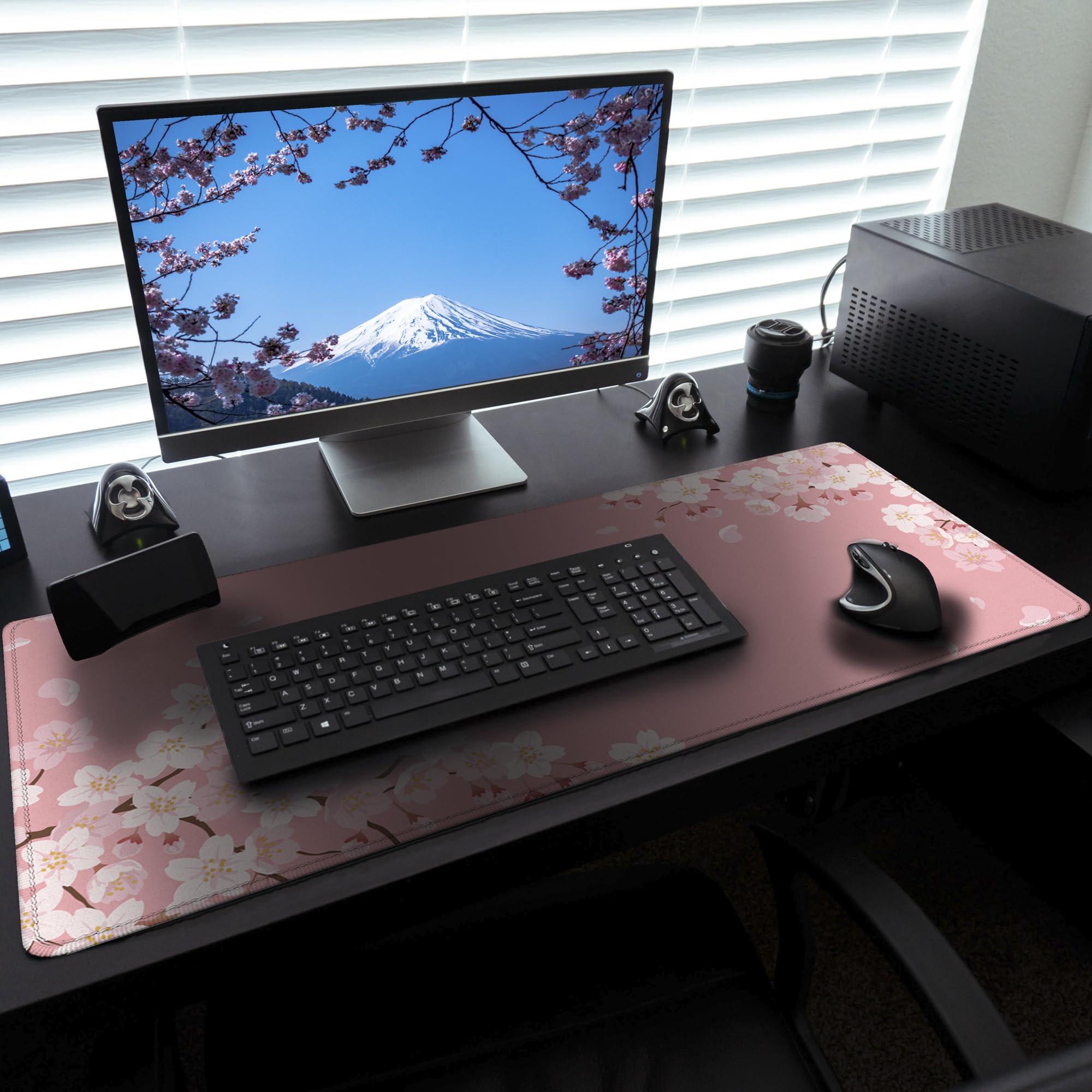 Grand Tapis De Souris XXL Gaming 90x40cm Rose Sakura