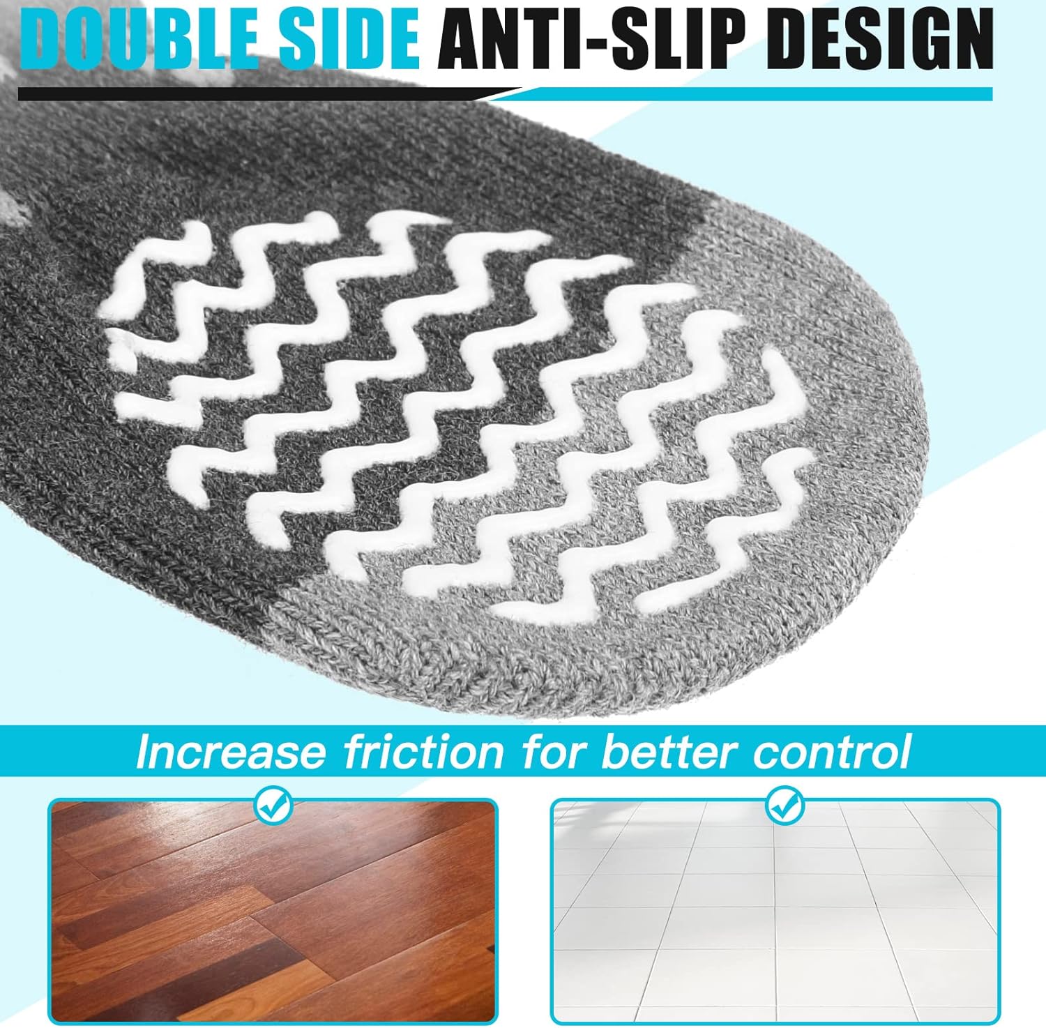 EXPAWLORER Anti Slip Dog Socks to Prevent Licking Paws, Dog Shoes for Hot Pavement, Dog Booties for Small Medium Large Senior Dogs, Traction Control Boots & Paw Protectors for Hardwood Floors