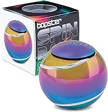 bopster Metal Spin Ball Fidget Hand Spinner | Premium Desk Toy for Kids, Teens & Adults | Stress & Anxiety Relief | Autism, ADHD, ADD | Multicoloured Metallic
