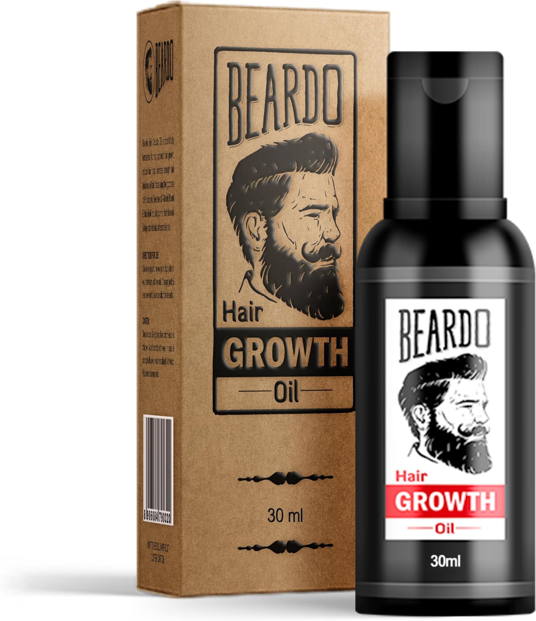 Beard & Hair Growth Oil, 30ml | Natural Hair Oil for Thicker & Longer Beard | Uneven, Patchy & Fast Beard Growth | Growth Oil for Stronger & Fuller Beard Hair