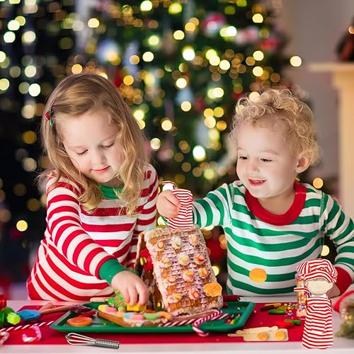 Miniatura 6 de Sotiff Juego de ropa de muñeca de Navidad de 12 piezas, ropa de muñeca de elfo para vacaciones, accesorios novedosos para pesca, panadero, elfo,