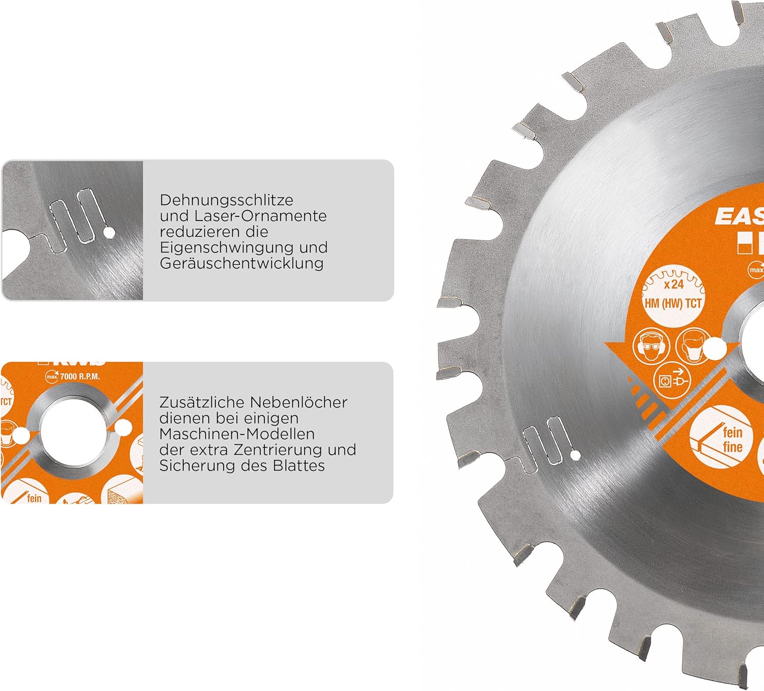 kwb Easy-Cut blade showing expansion slots and additional holes