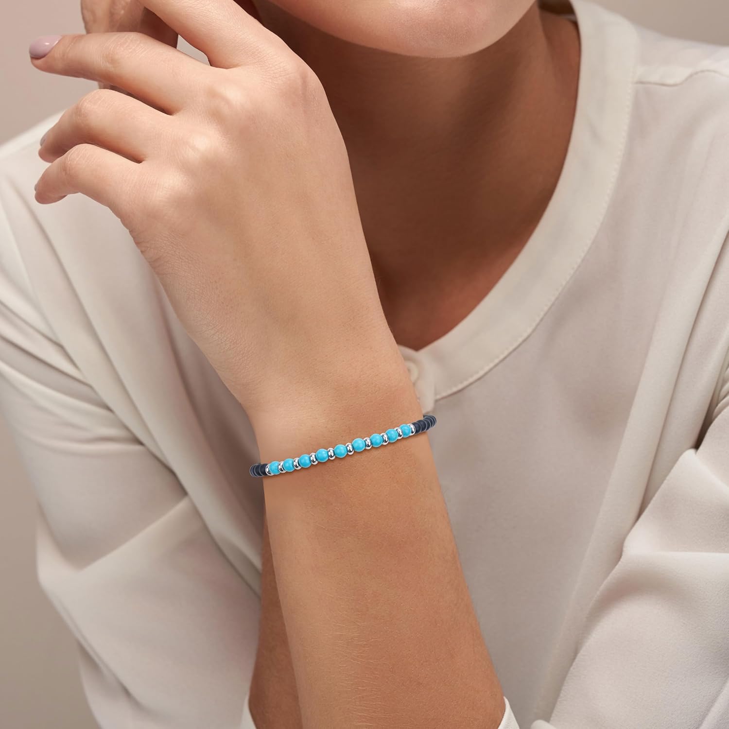 GAVU Onyx Beaded Bracelet for Men Women, Turquoise Bracelet/Tiger Eye Bracelet/Lapis Lazuli Bracelet for Women Men