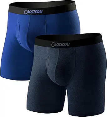 Merino Wool Underwear Men,Breathable Wooly Boxer Briefs,Moisture Wicking Underwear for Men 2 Pack